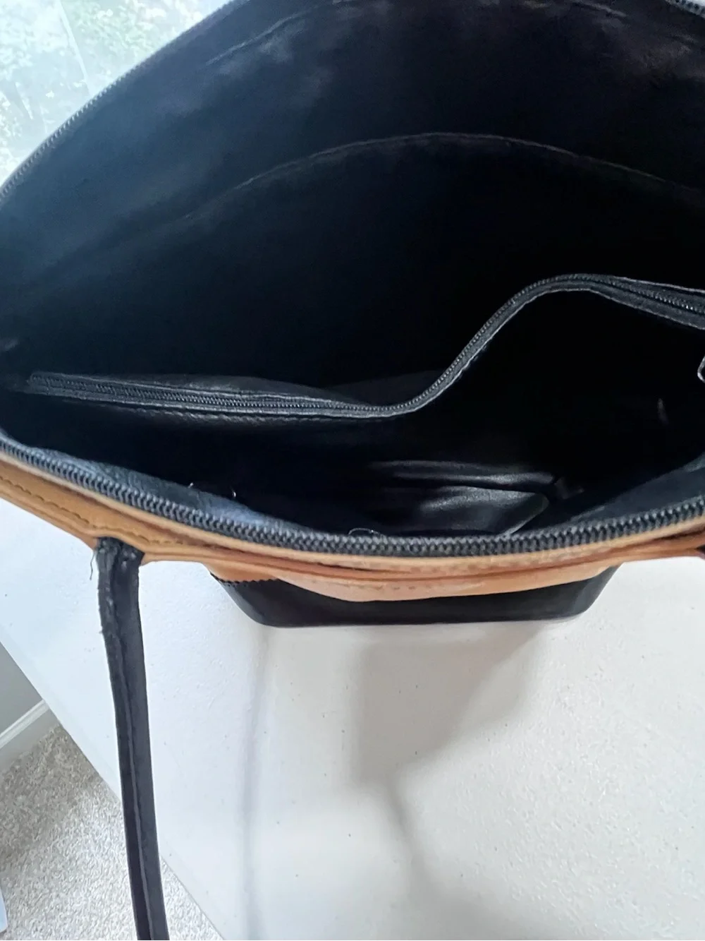 Tiffany & Fred Paris Tan & Black medium Tote Bag Made in France